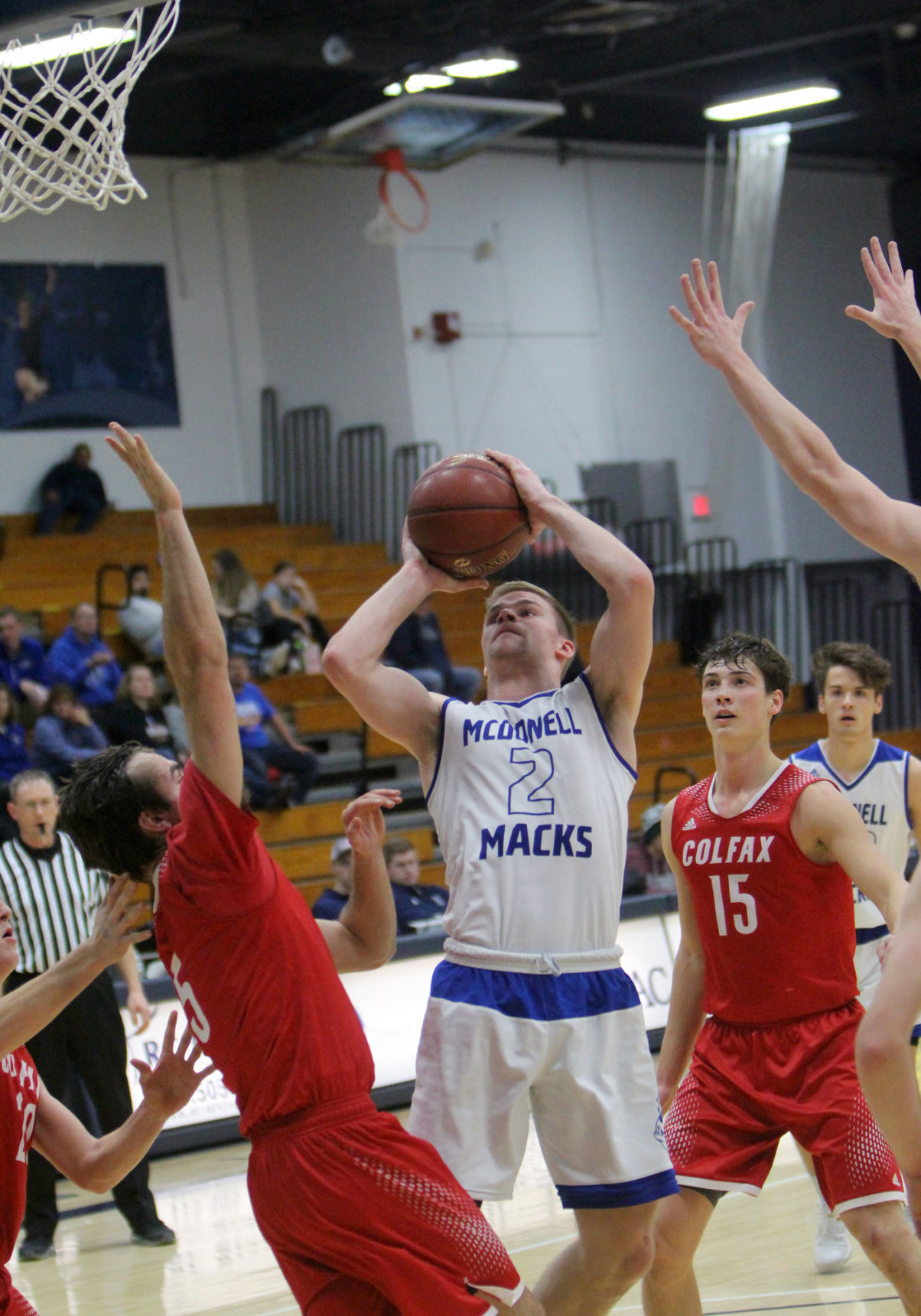 McDonell boys basketball vs Colfax at UW-Stout 12-1-18